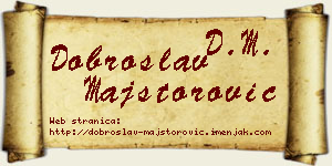 Dobroslav Majstorović vizit kartica